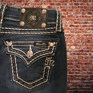 Miss Me Dark-Washed Bootcut Jeans