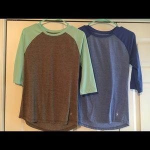Two Danskin Baseball Tees