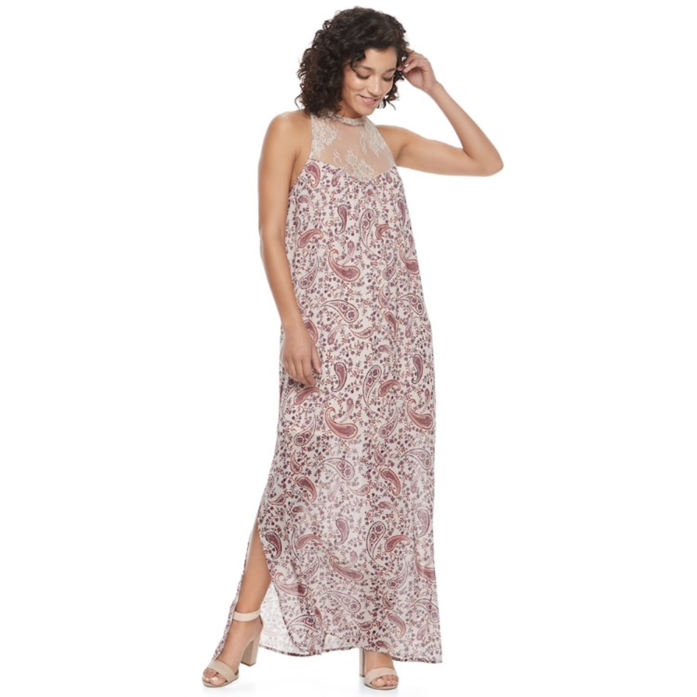 Long floral dress. Slits on sides.