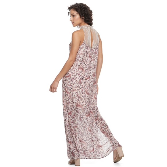 Long floral dress. Slits on sides. - Picture 3 of 4