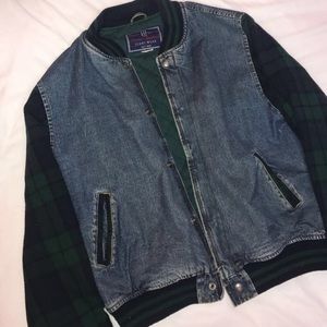 Very rare 90's jacket denim and plaid