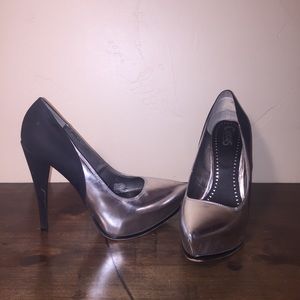 Circus Silver & Black Heels