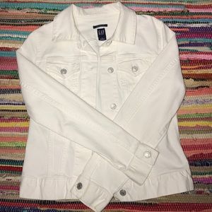 White jean jacket from Gap