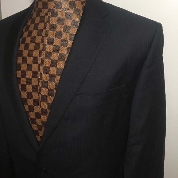 Calvin Klein-Navy Wool Slim Fit 2Button Blazer 40L - Main Image