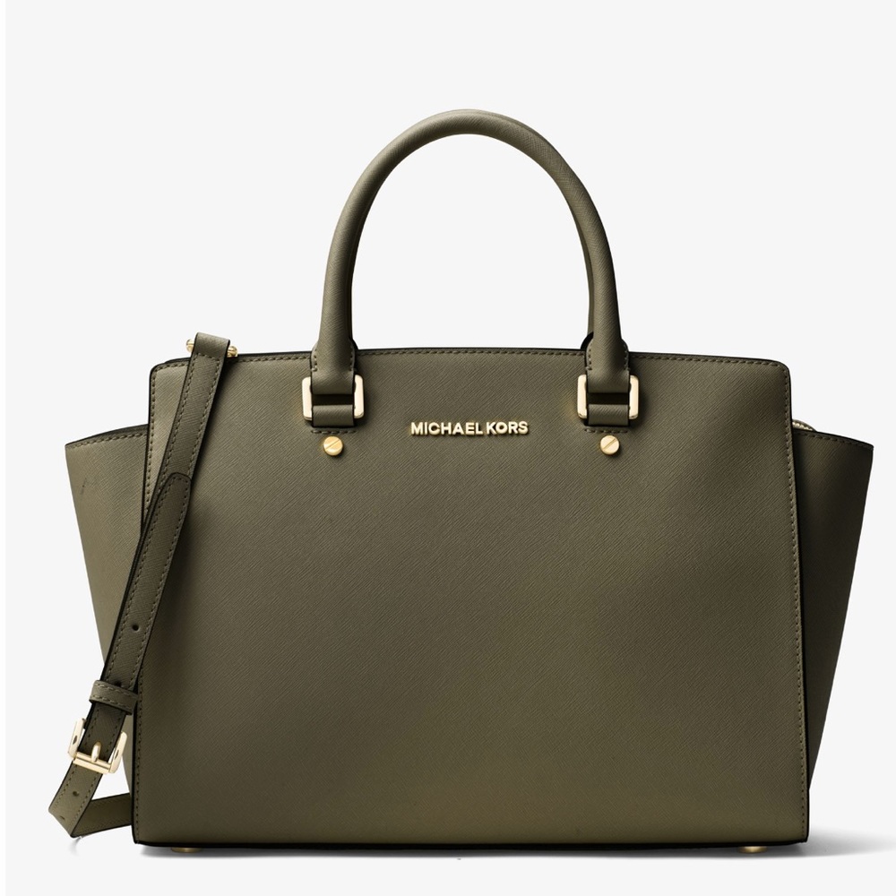 MICHAEL KORS Selma Large Saffiano Leather Satchel