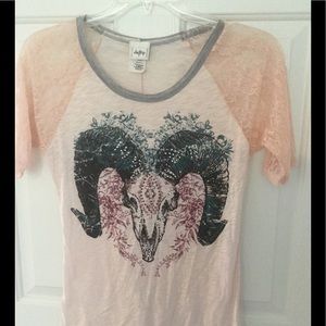 Embellished western top with lace