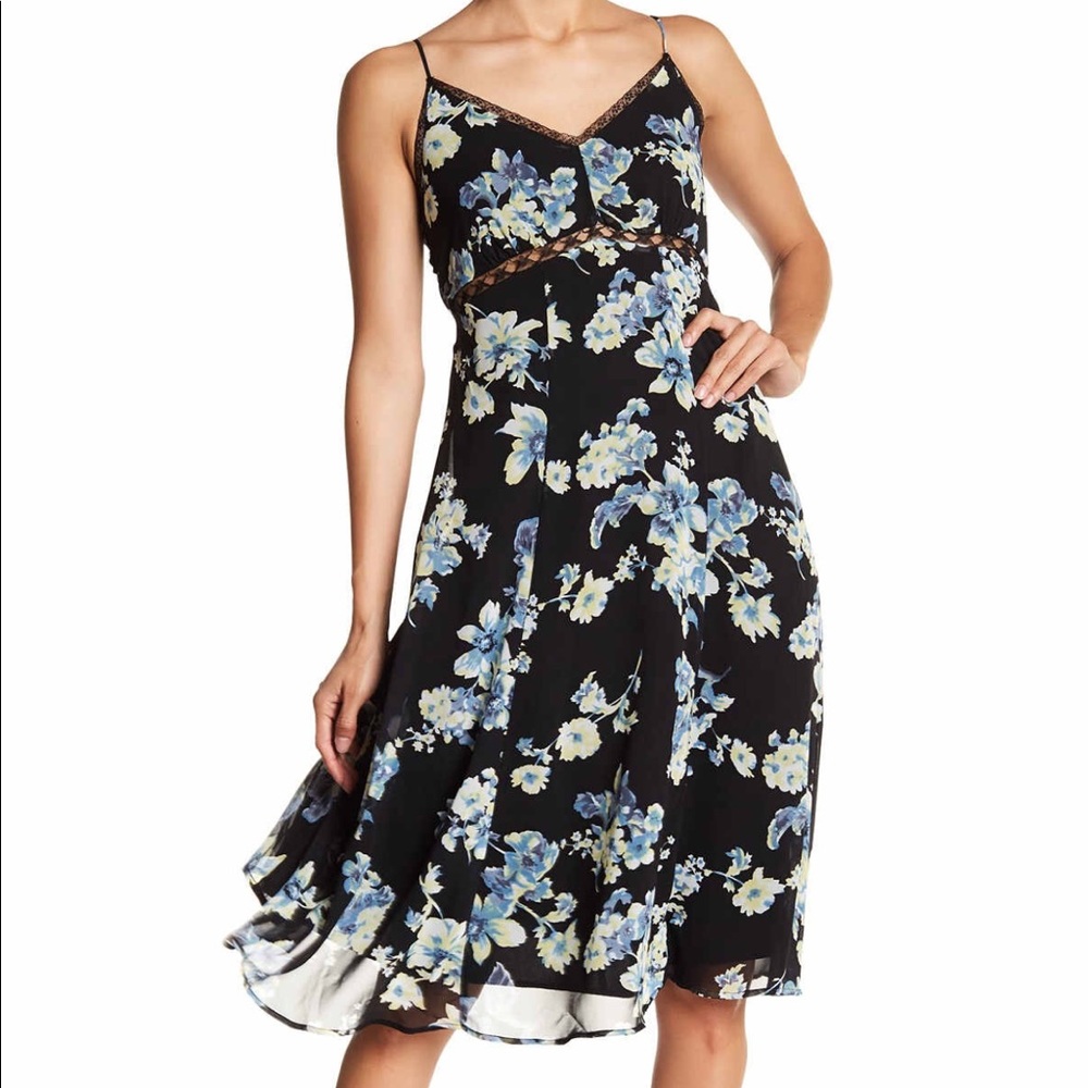 Floral midi slip dress