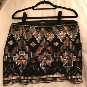 Express Sequin Mini-skirt