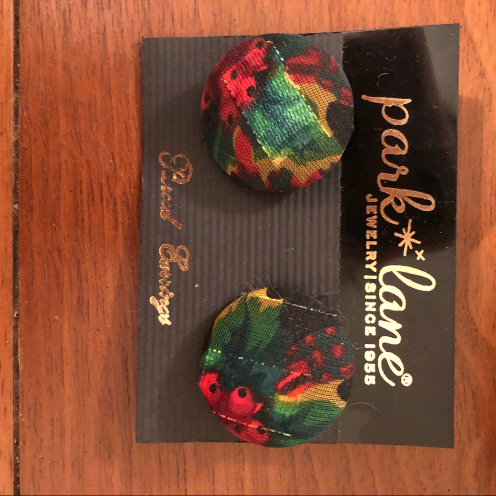 Large Multicolored Scarf With Matching Earrings - image 2