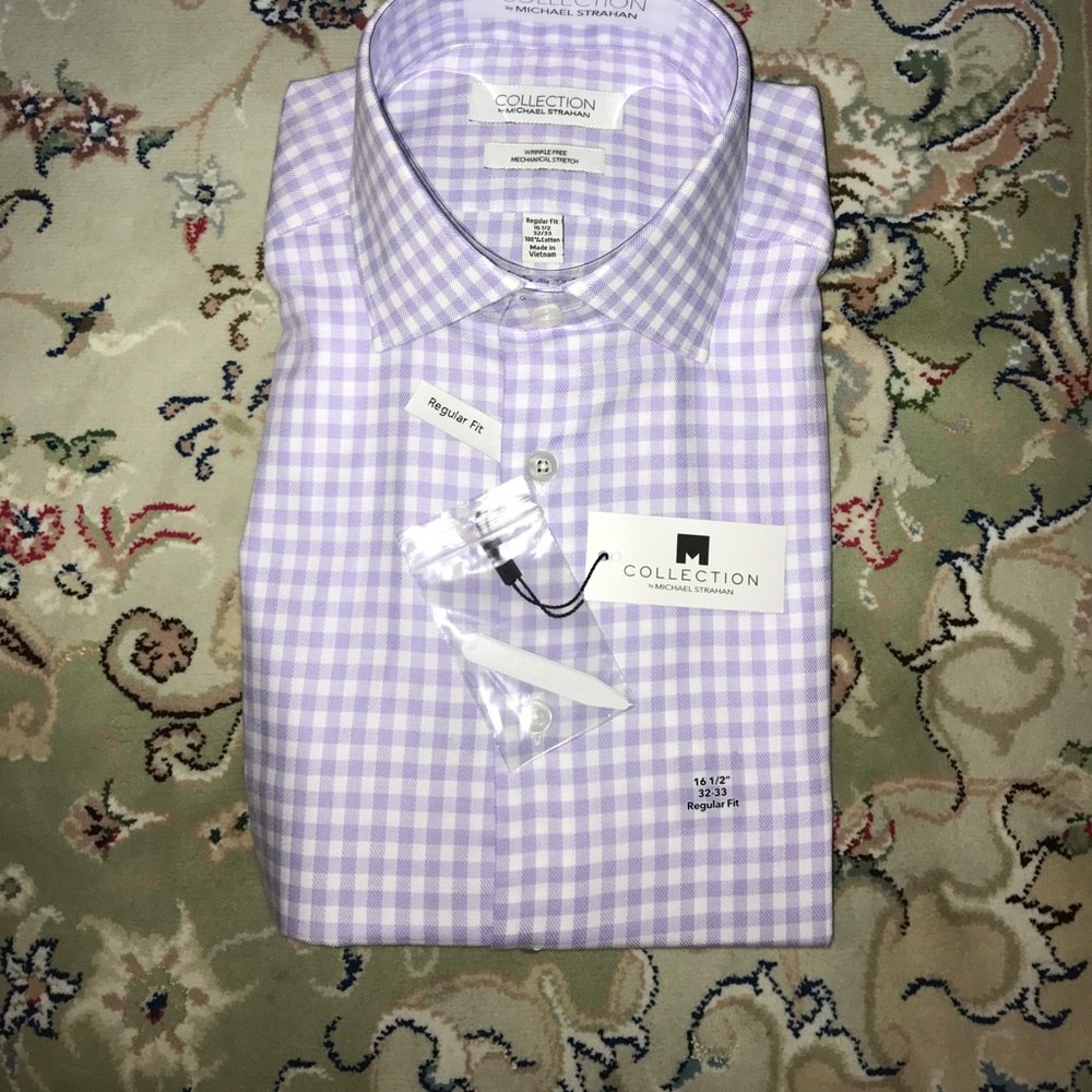 Collection by Michael Strahan Purple Dress Shirt