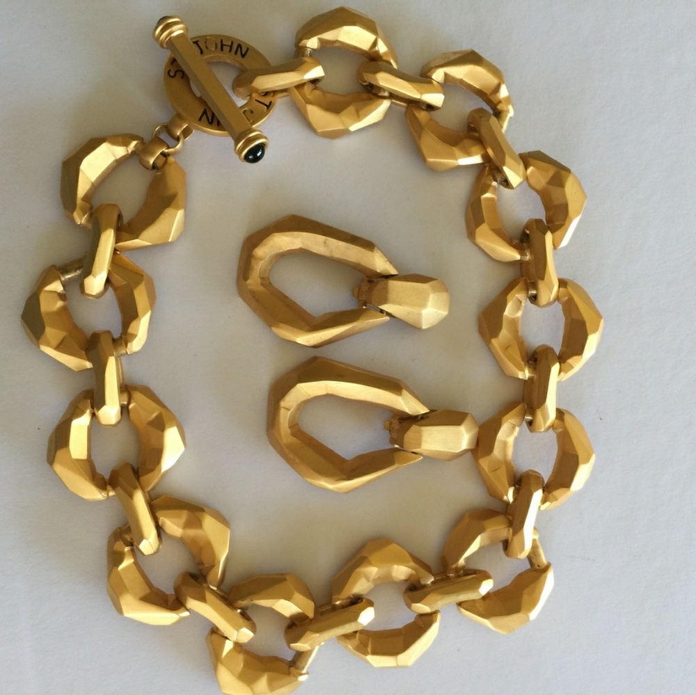 St. John Earrings and Necklace Set