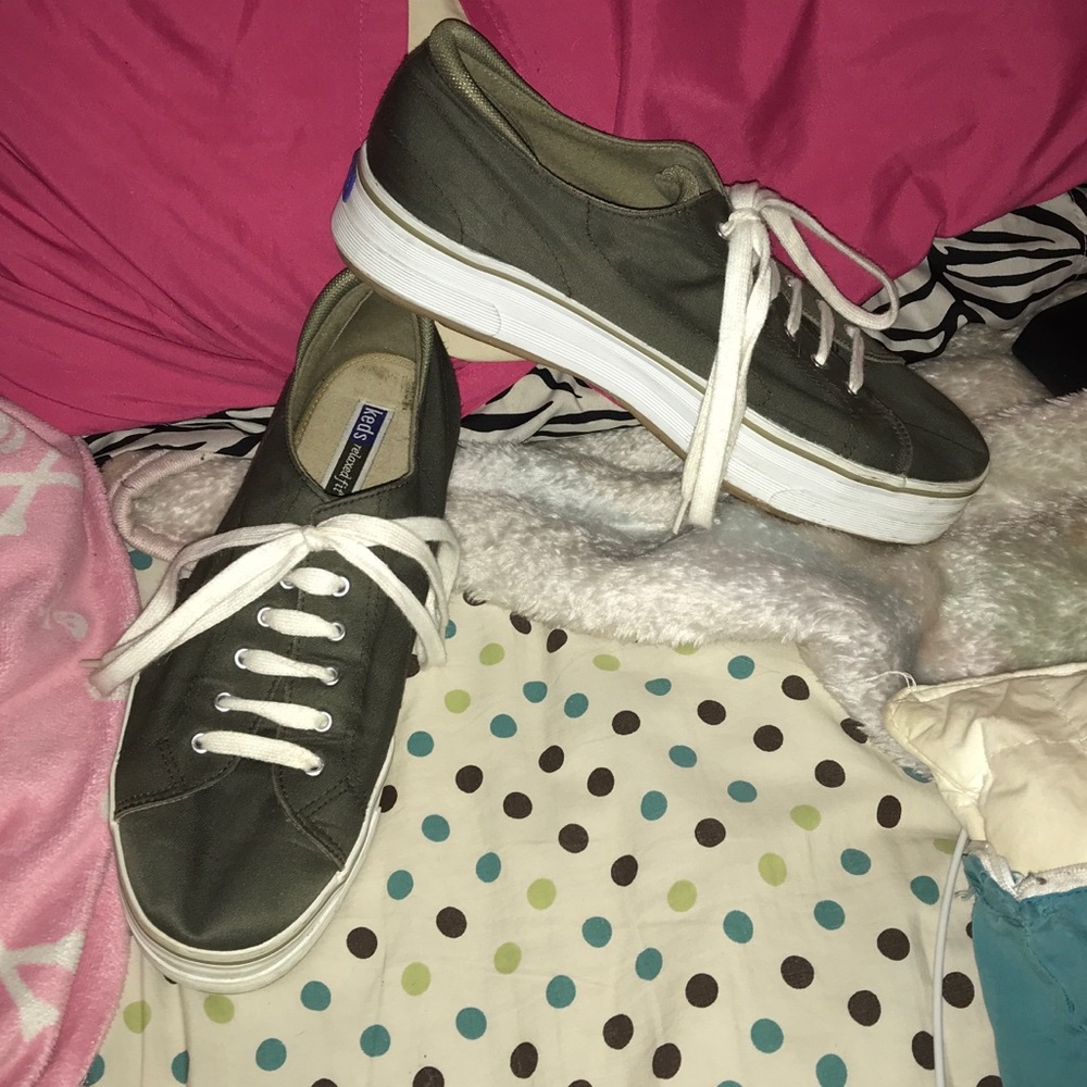Army green keds