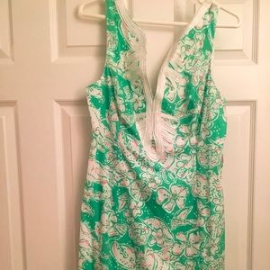 Lilly Pulitzer Janice Glenda Green Dress Size 10