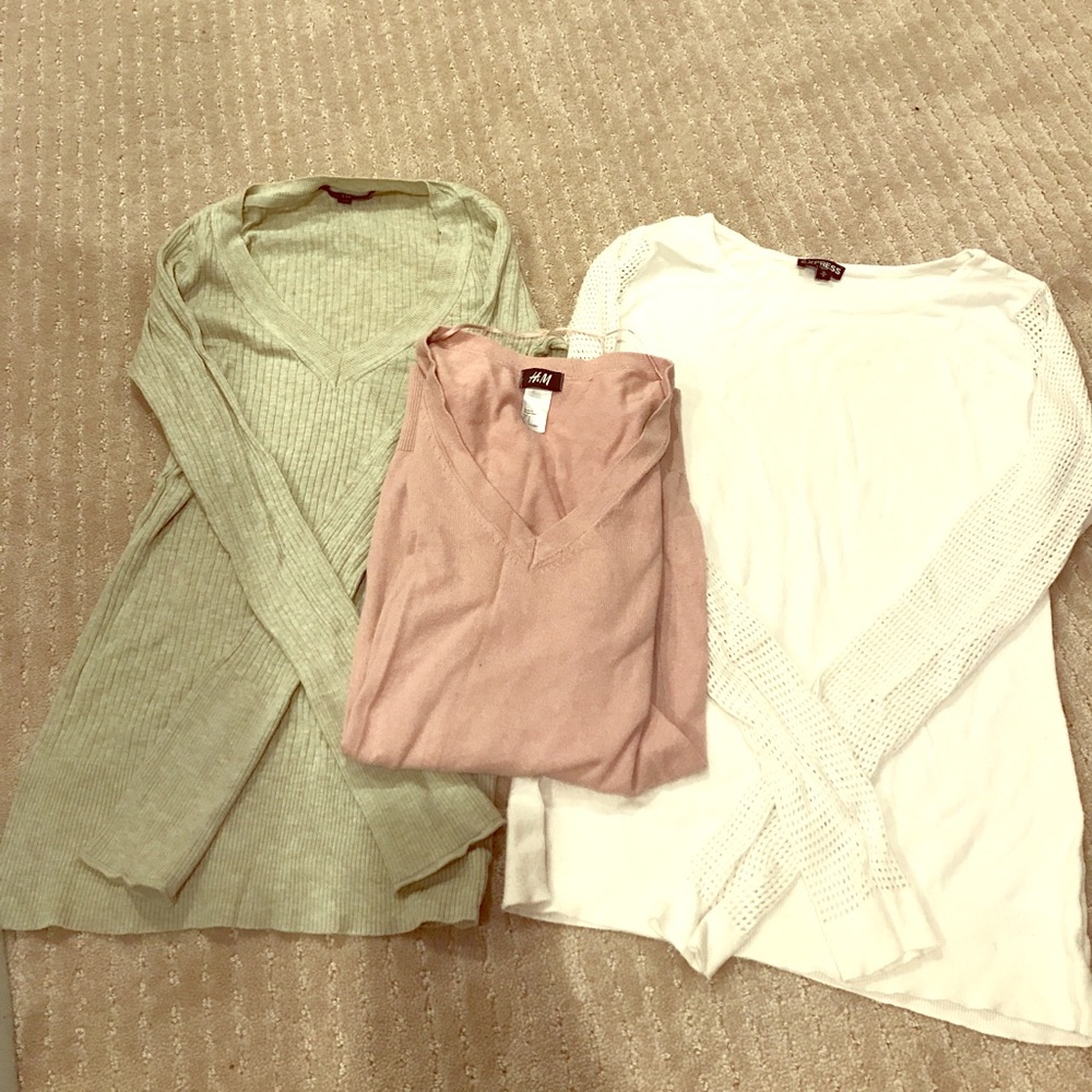 Bundle of three sweaters- H&M and Express