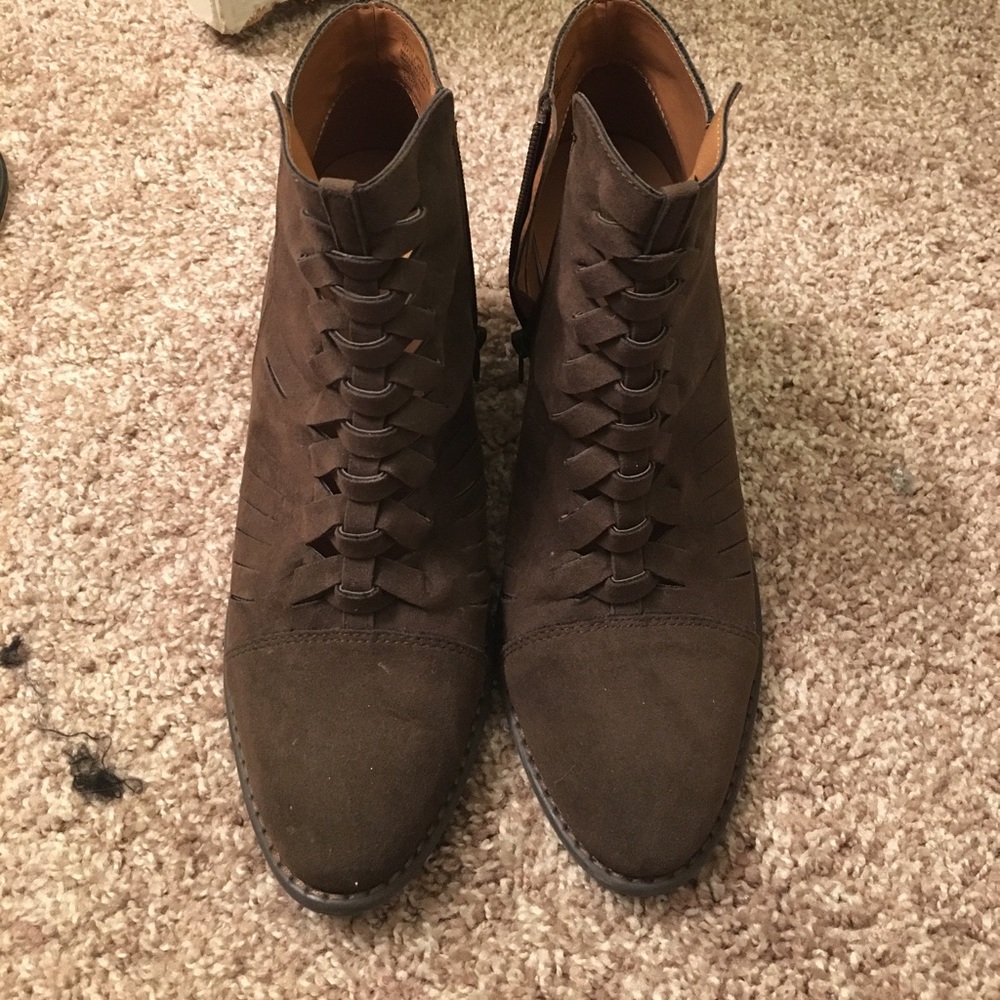 Olive Ankle Boots/ Booties - great for fall!