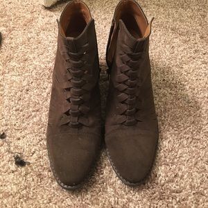 Olive Ankle Boots/ Booties - great for fall!