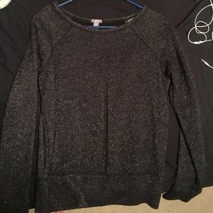 AERIE sparkly black shirt