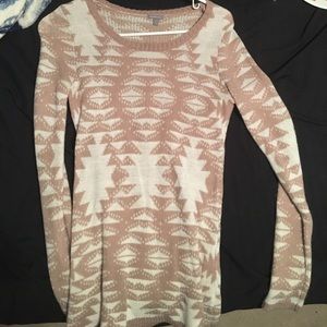 long tribal print sweater