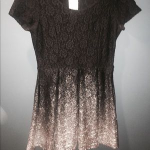 Black and silver fit and flare dress