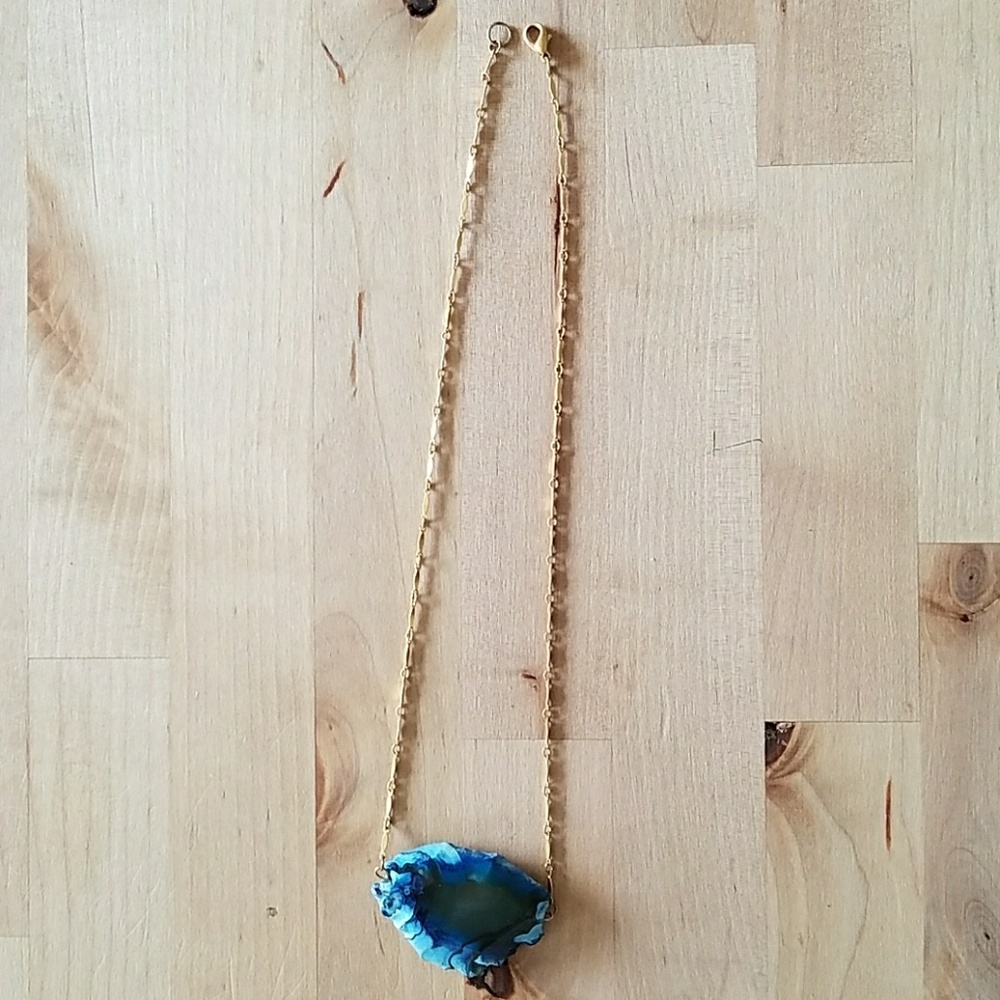 Multi-Blue Statement Necklace - image 2