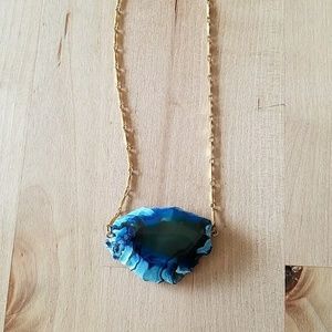 Multi-blue statement necklace