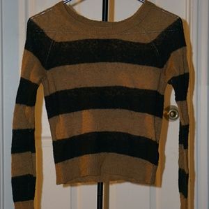 Brown and black striped top