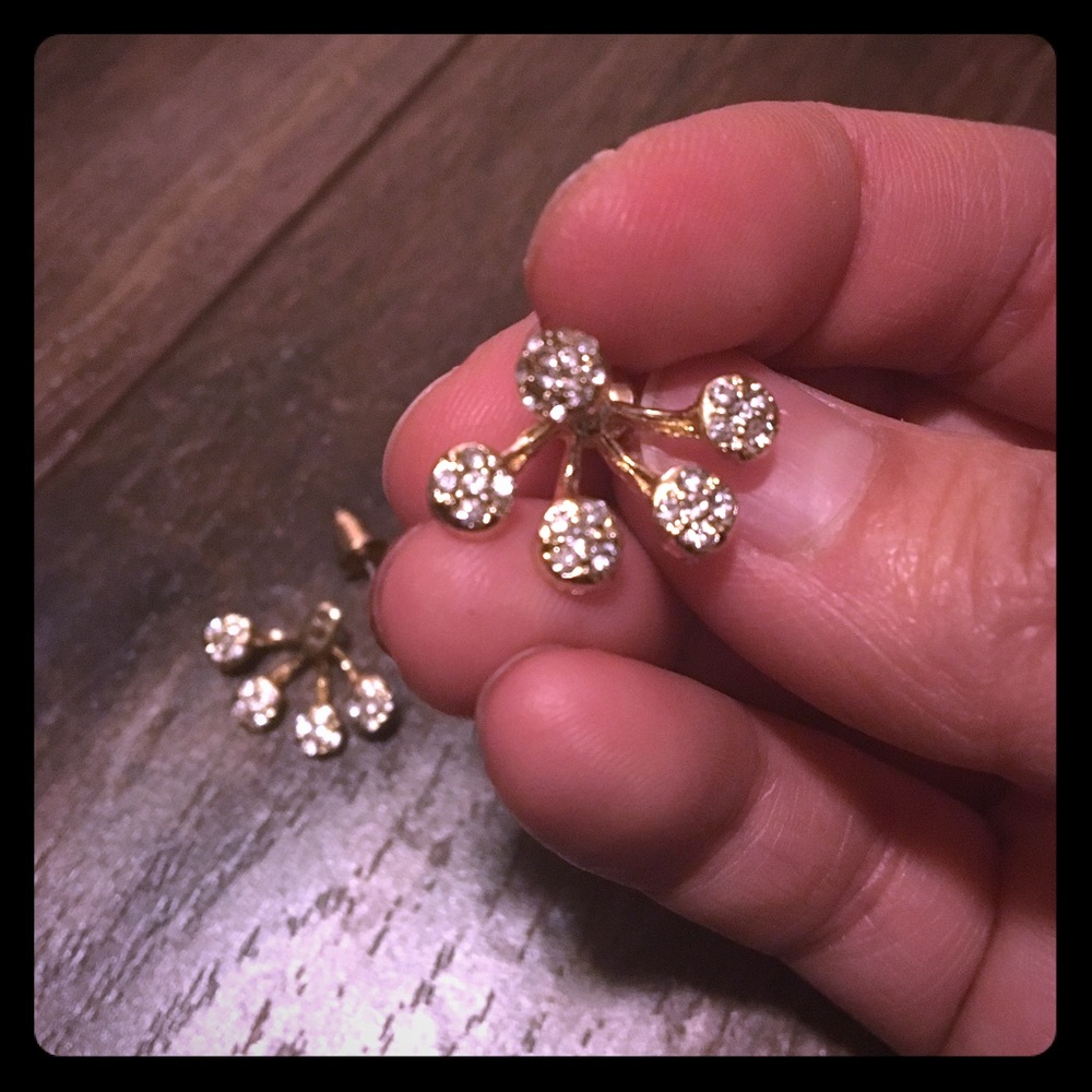 Gold jacket earring- never worn NWOT