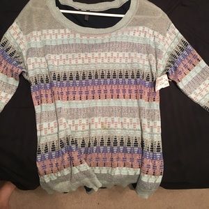 3/4 inch sleeve sweater
