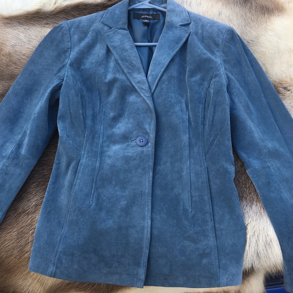 🇬🇧🇺🇸Alfani blue suede jacket
