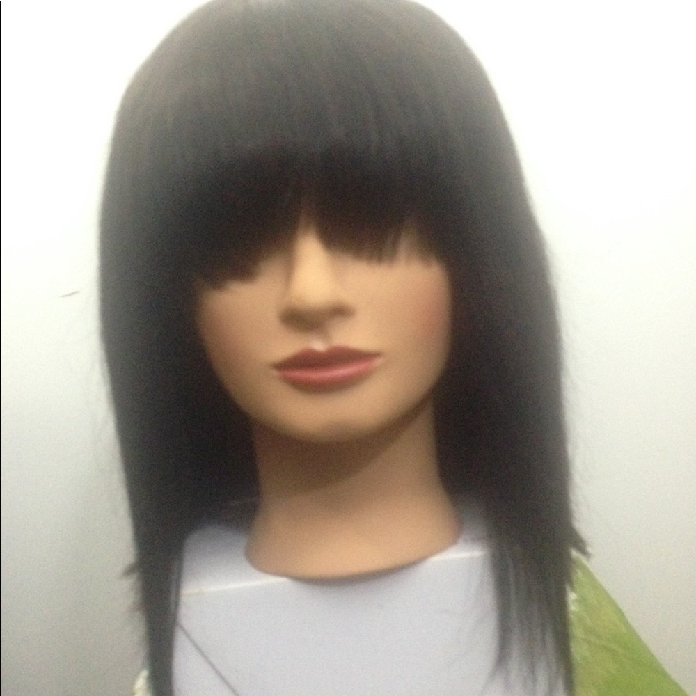 💥Lace front wig with bangs