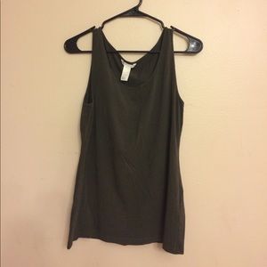H&M Basic army green tight tank