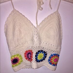 BRAND NEW WT! Flower knit croptop from Maurice’s🌺