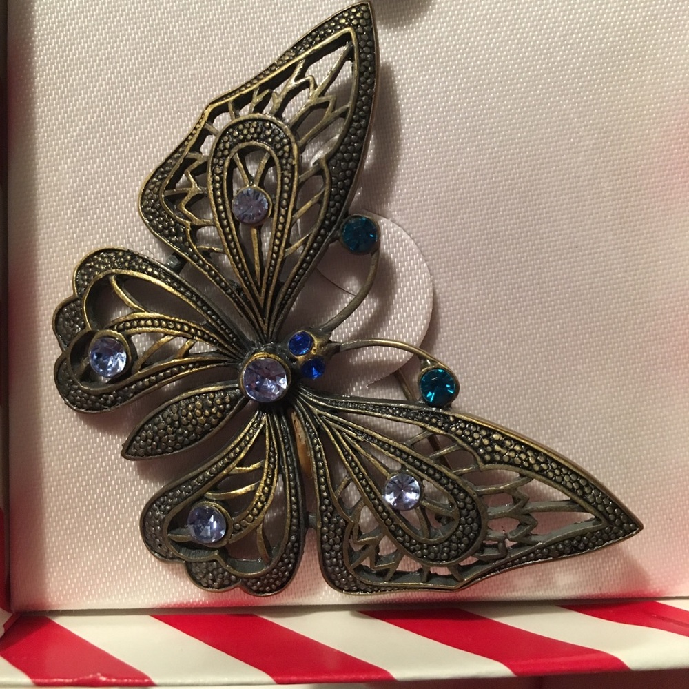 Metal butterfly brooch