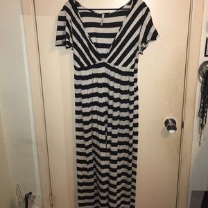 Deep v-cut  summer dress