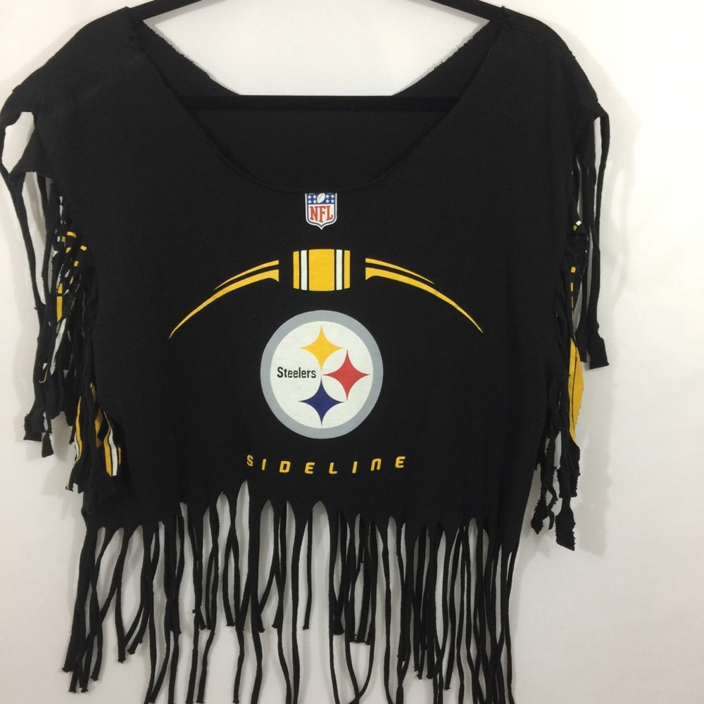 Pittsburgh Steelers Off-the-Shoulder T-Shirt