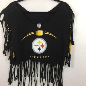 Pittsburgh Steelers Off-the-Shoulder T-Shirt