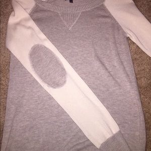 Scoopneck Long Sleeve Shirt with Patched Elbows