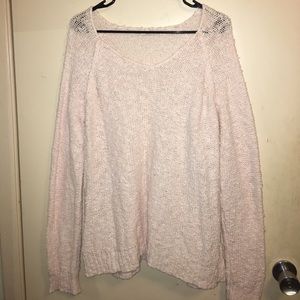 Yarn woven pink blush sweater
