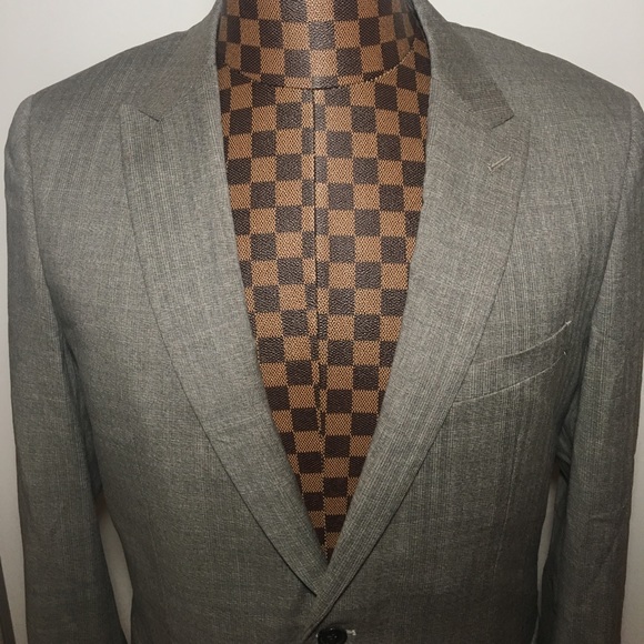 Theory Other - Theory-Gray Wool Glen Plaid 2-Button Blazer 42L