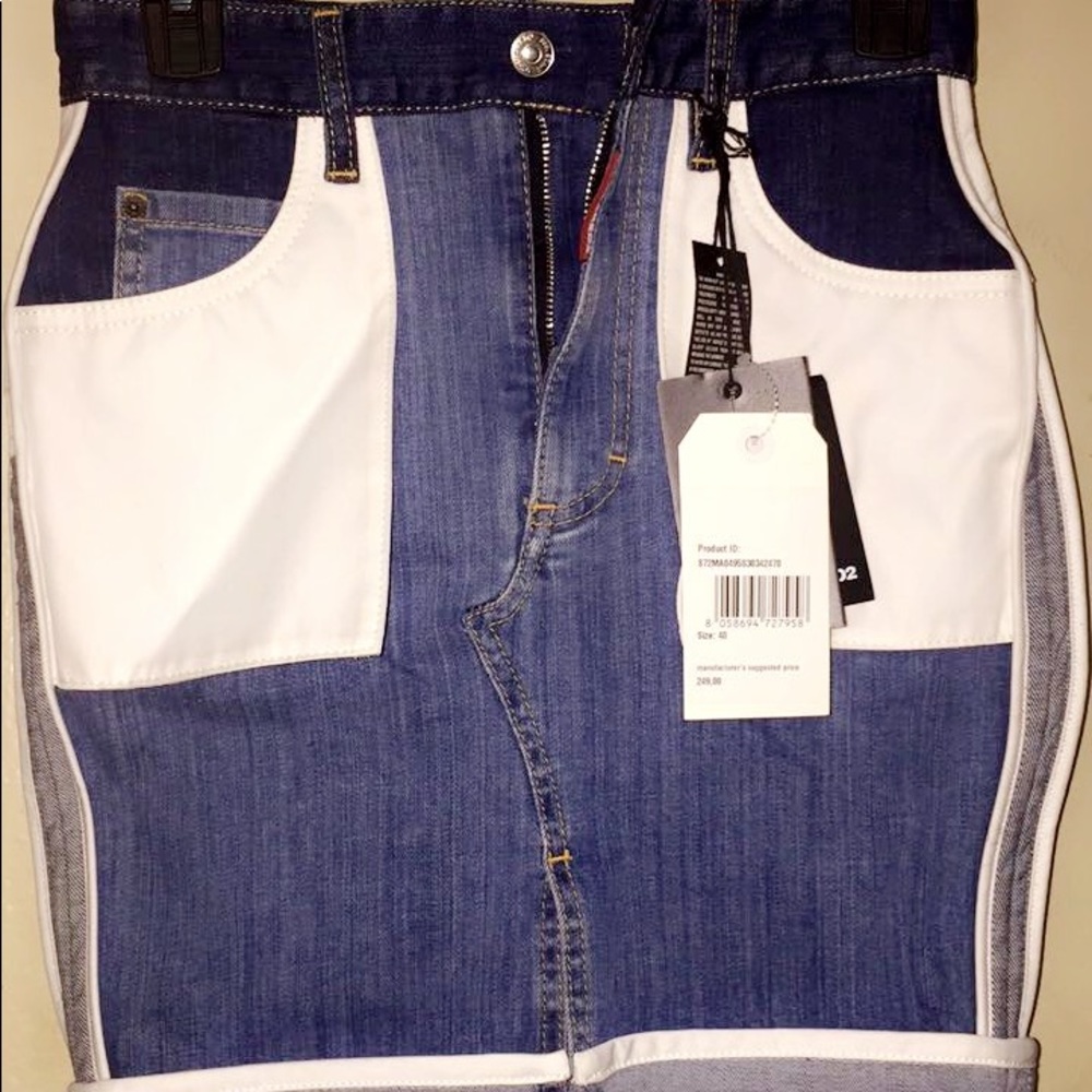 DSquared Denim Patchwork Skirt