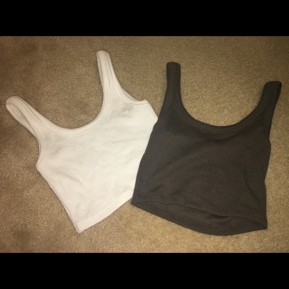 Fashion Crop Top (available in white/navy green)