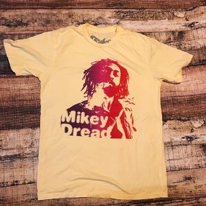 Mikey Dread yellow Tshirt Small Nwot