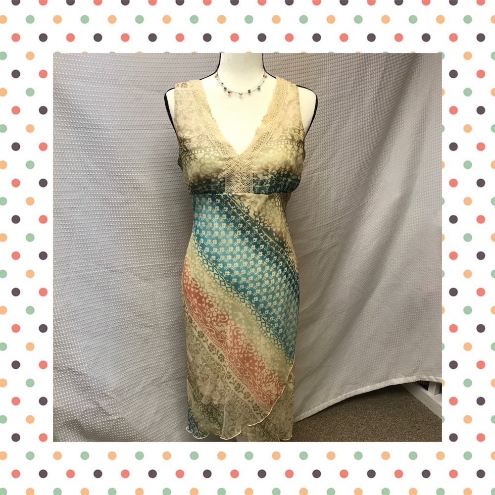 Juniors My Michelle Lace and Floral print dress