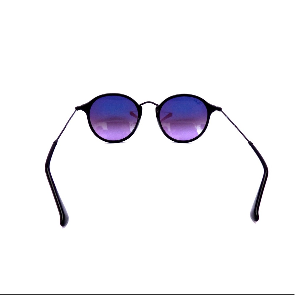 100% Authentic Ray-Ban Round Icon Black Sunglasses - Picture 5 of 8