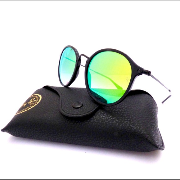 100% Authentic Ray-Ban Round Icon Black Sunglasses - Picture 2 of 8