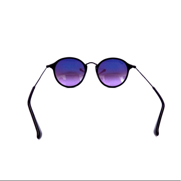 100% Authentic Ray-Ban Round Icon Black Sunglasses - Picture 5 of 8