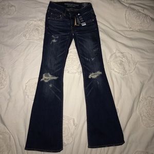 American eagle flare denim jeans