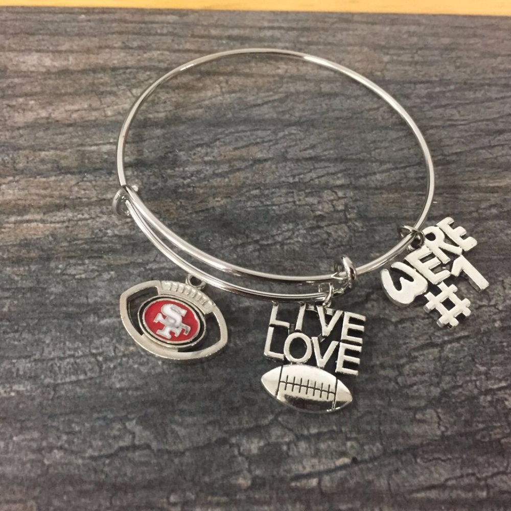 San Francisco 49Ers Bracelet, 49Ers Bangle Jewelry