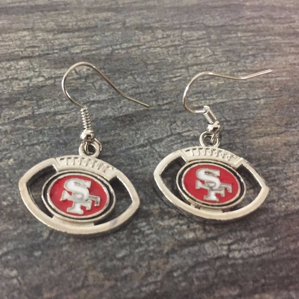 San Francisco 49ers Football Earrings
