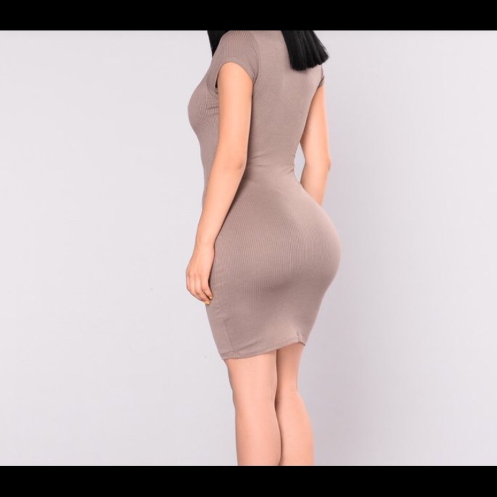 light brown mini dress - Picture 3 of 4